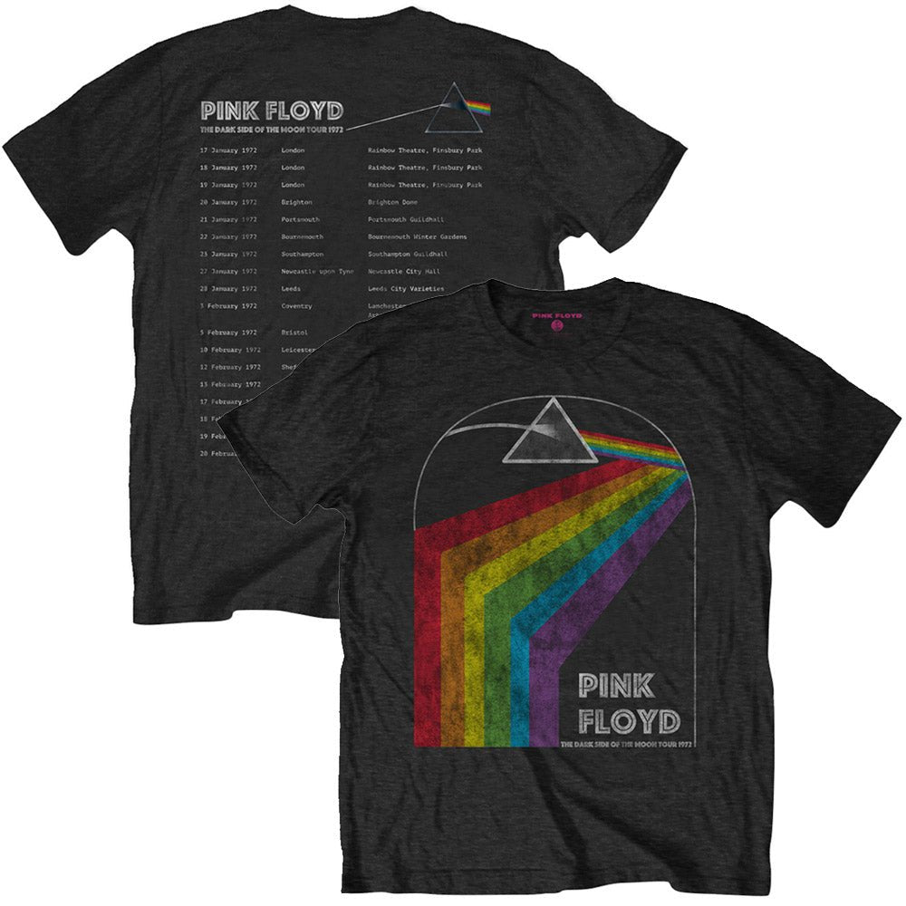 PINK FLOYD ピンクフロイド (結成 60周年 ) - DARK SIDE OF THE MOON 1972 TOUR (復刻ツアーTシリーズ) / バックプリントあり / Tシャツ / メンズ - PGS